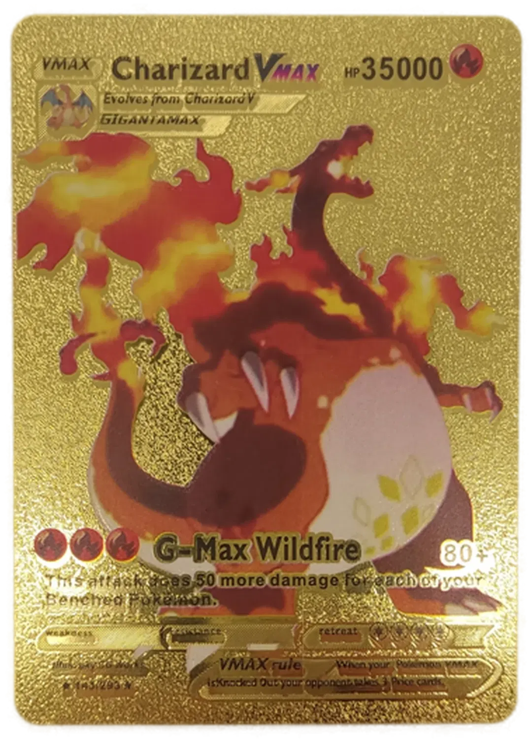 Pokémon Sammelkarte Goldfolie Vmax Charizard Vmax - Bild 4
