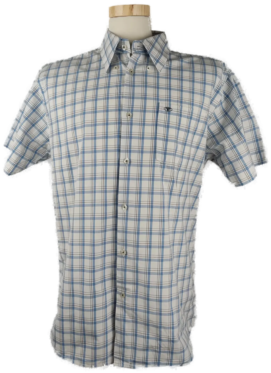 Tom Tailor Herrenhemd kurzarm kariert blau - L/50 - Bild 4