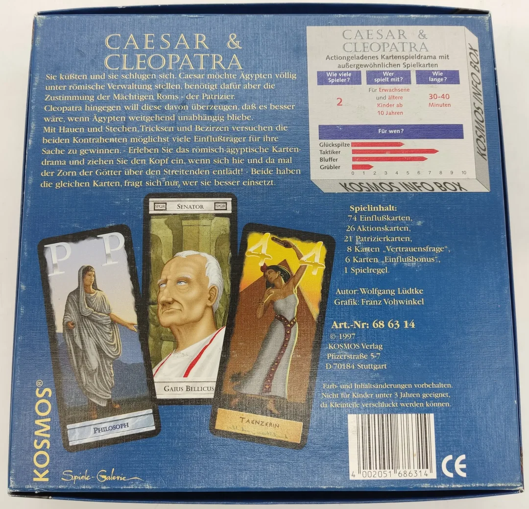 Kosmos Caesar & Cleopatra - Duell der Herrscher: Kartenspiel für 2 Spieler – Bild 2