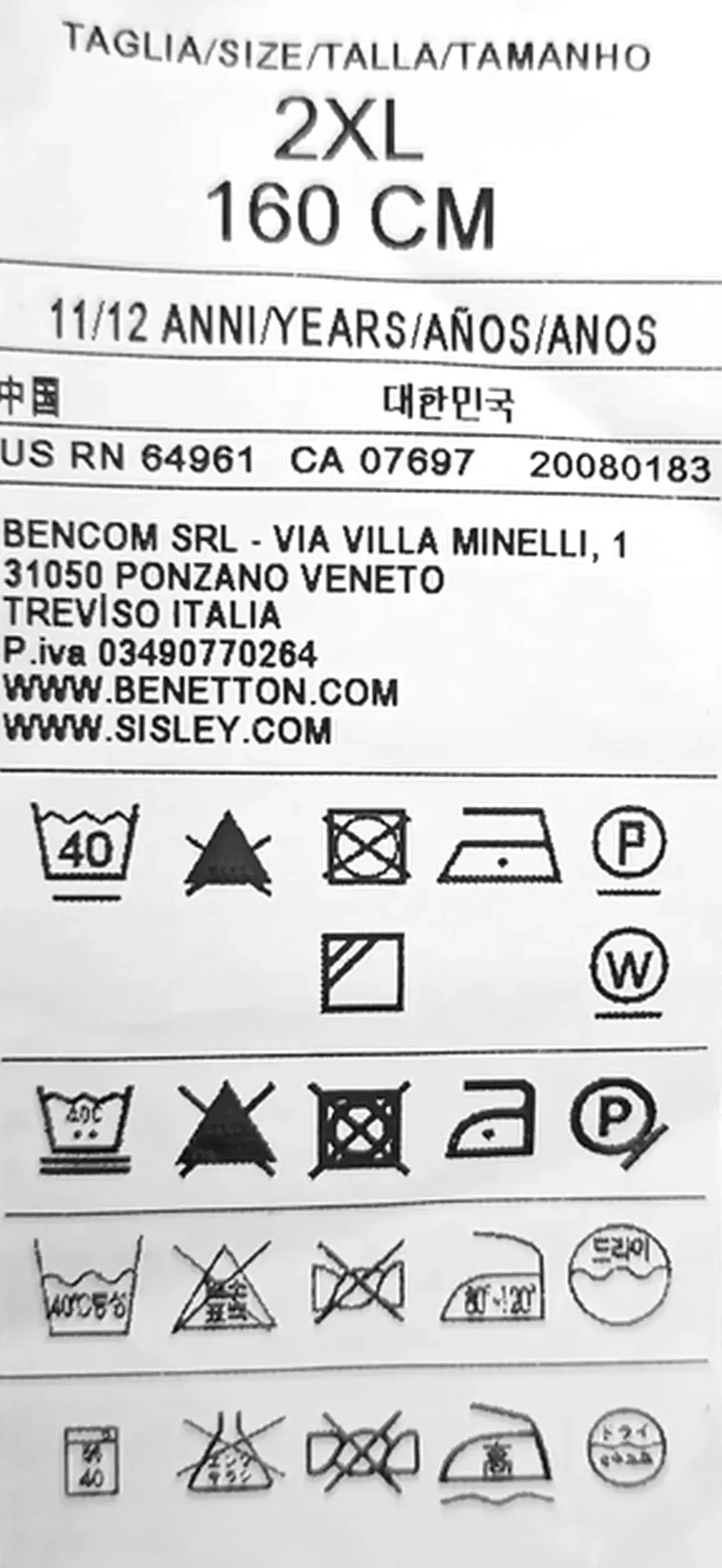 United Colors of Benetton Kinderhose rosa Gr. 2XL – Bild 4