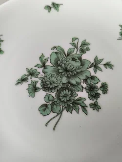 Thomas, Kaffeeset 4-tlg "Grüne Blume", 50er, Vintage – Vorschau 6