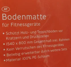 Crane Bodenmatte Für Fitnessgeräte, Erweiterbar | Wie Neu - Bild 4