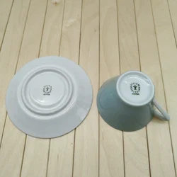 Mokkatasse, Lilien Porzellan, Daisy, Nr. 9/12, graublau, 2 tlg.  - Bild 4