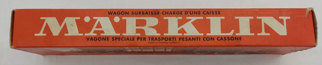 Märklin H0 - Modellwagon - Tiefladewagen mit Kiste – Bild 3
