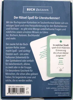 Buchquizzen – 50 Rätsel für Literaturkenner (arsEdition, Kartenspiel) - Bild 2