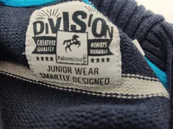 Division Kinder Pullover (J) blau weiß gestreift - 128 - Bild 4