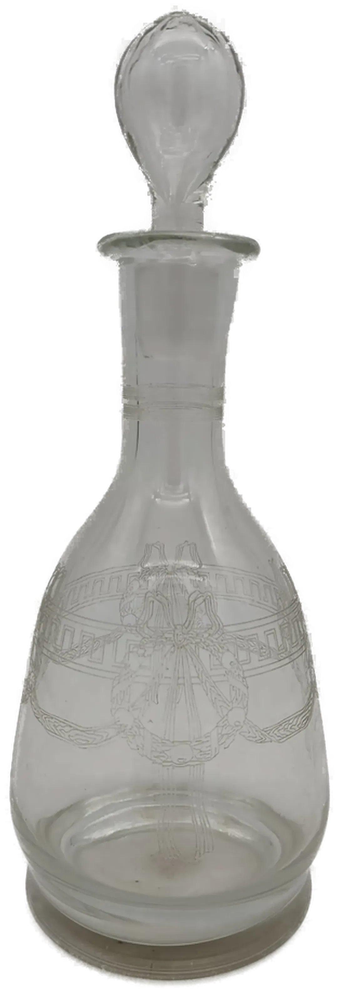 Vintage Karaffe aus Glas mit Glasstopfen - Bild 4