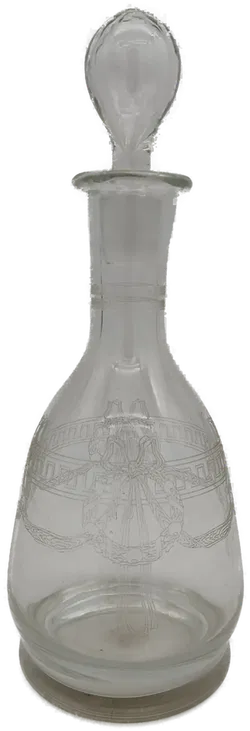 Vintage Karaffe aus Glas mit Glasstopfen - Bild 1