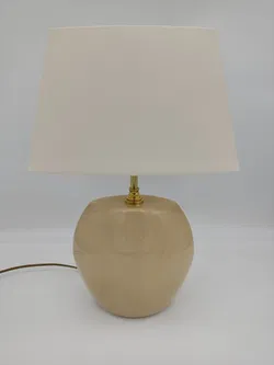 Tischlampe mit Keramikfuß, cremeweiß - Bild 3