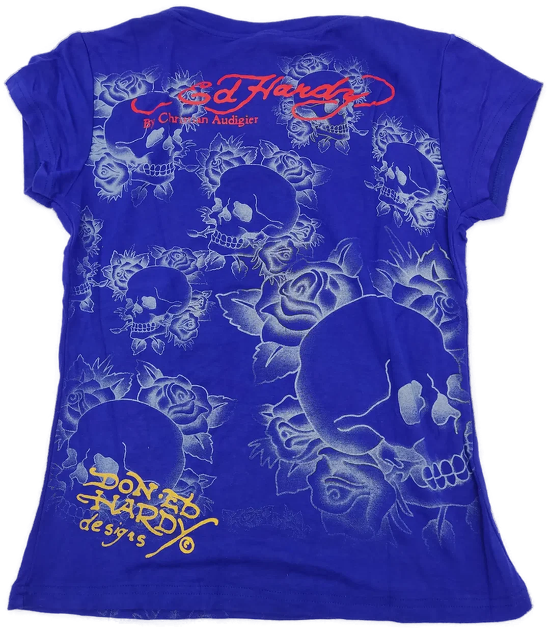 Ed Hardy Damen Shirt violett/mehrfarbig Gr. S Vintage – Bild 4