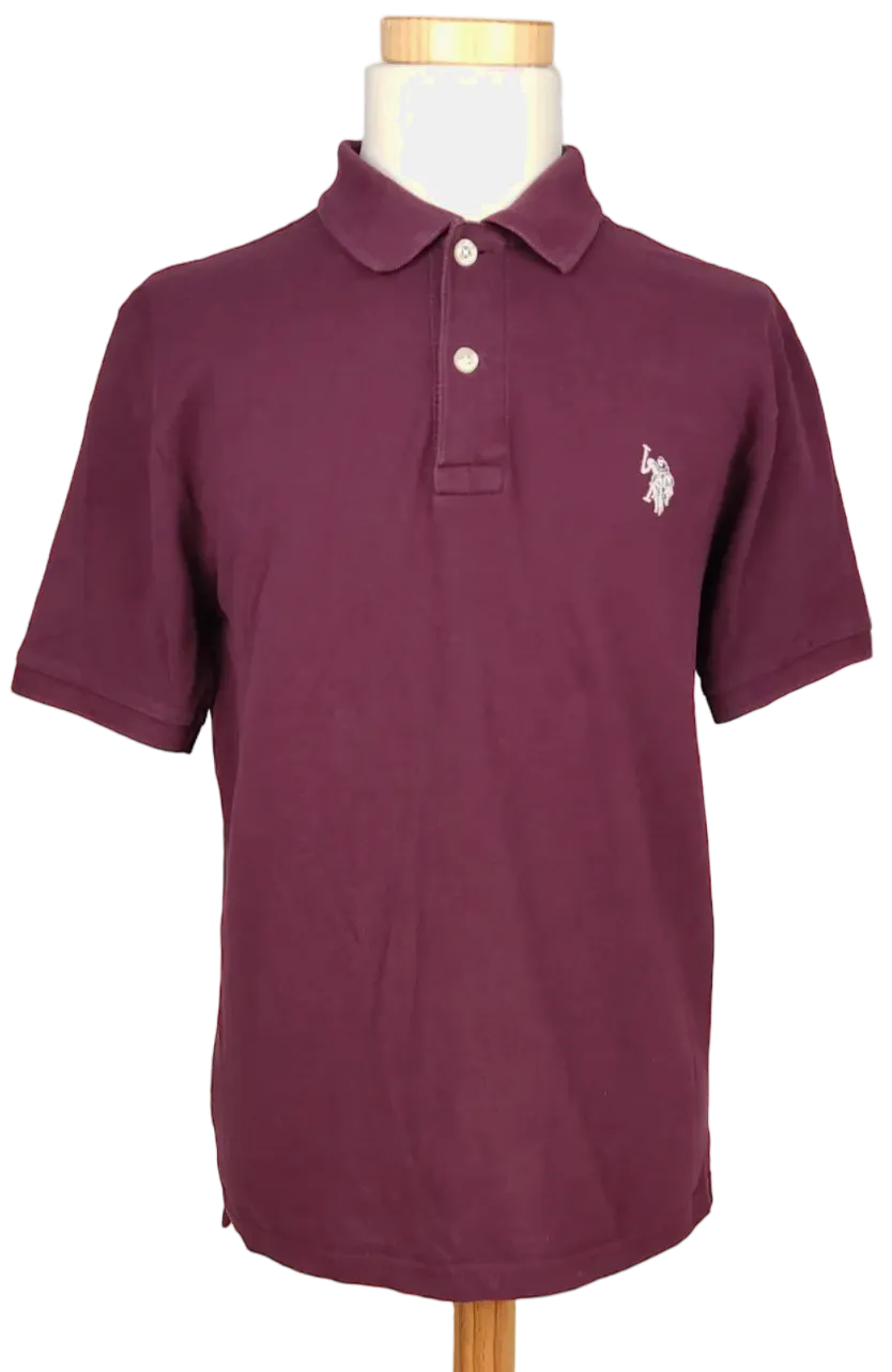 U.S. POLO ASSN Jungen Polo Shirt, burgunderrot - Gr. 8 - Bild 1