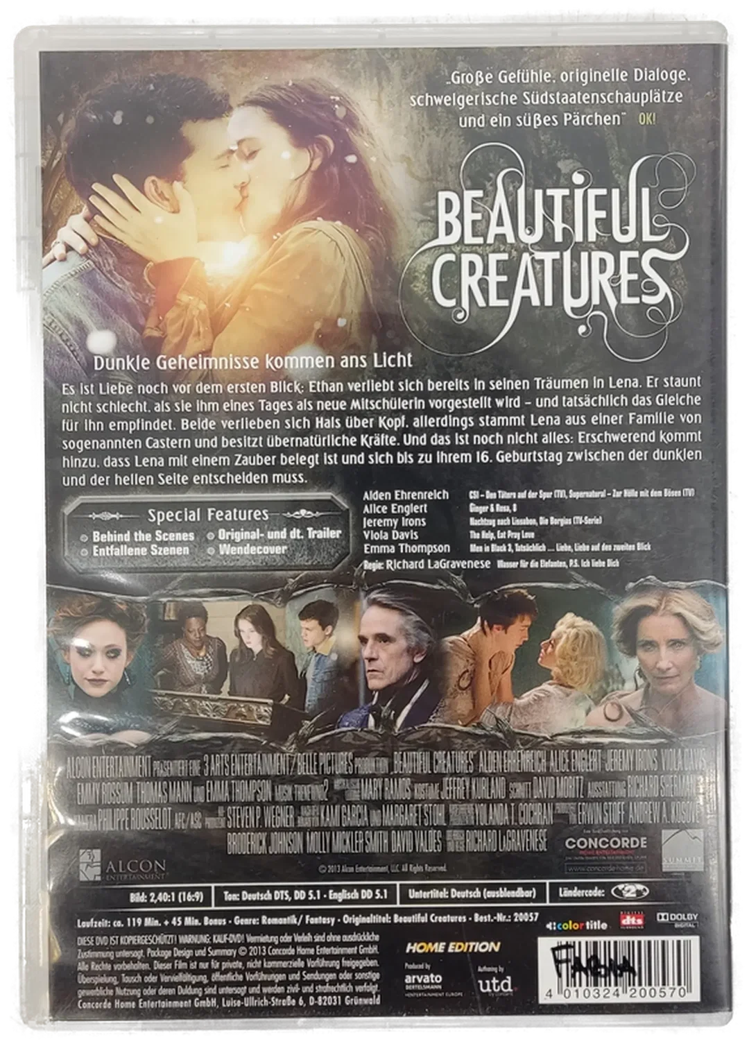 DVD "Beautiful Creatures" mit Alden Ehrenreich und Alice Englert – Bild 2