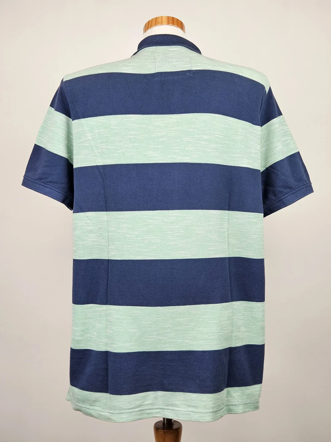 Charles Vögele Herren Poloshirt, blau/grün - Gr. L  – Bild 3