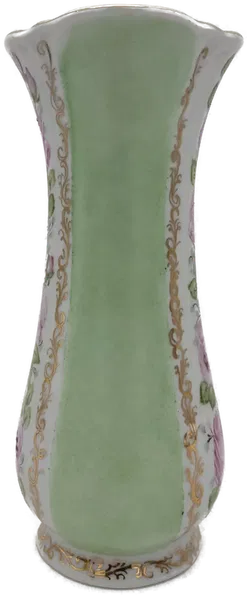 Apulum Vase grün/ rosa Blüten Vintage - Bild 4