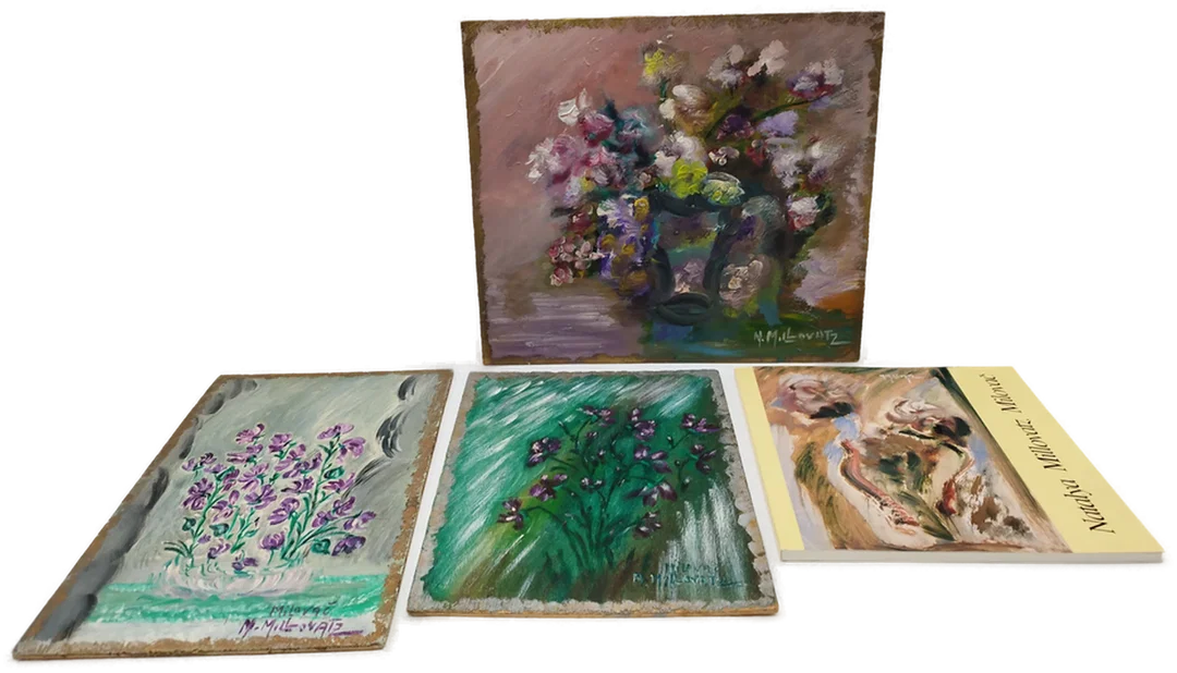 Natalya Millovatz Milovac - 4er Set Bilder auf Holz und Kunstkatalog  - Bild 1
