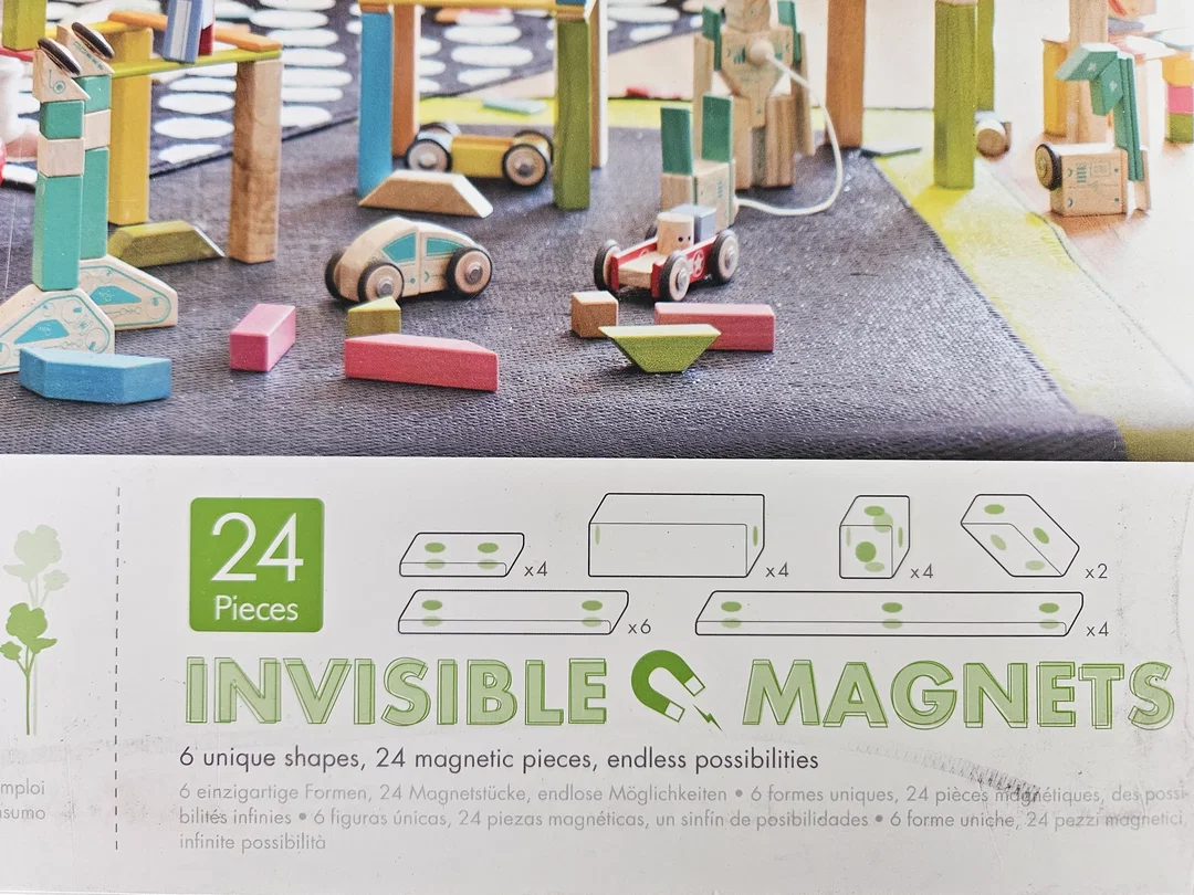 Magnetic Wooden Blocks Classic. - Holzmagnetbausteine (24teilig) - tegu – Bild 4