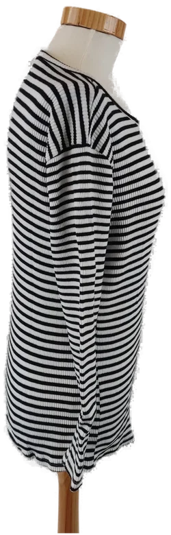 Damenlangarm - T-Shirt gestreift schwarz-weiß-  Gr. 36 - Bild 2