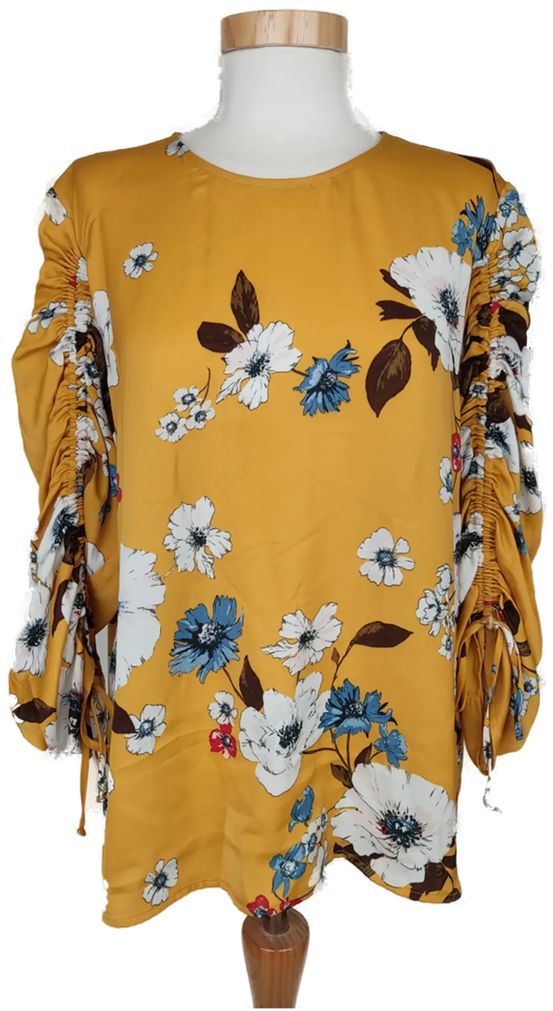 HALLHUBER Damen Bluse gelb/weiß geblümt - M/38 - Bild 4