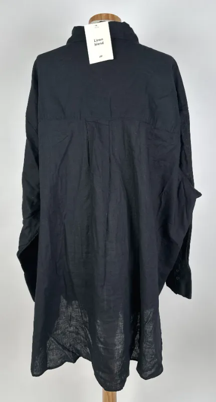 H&M / Linen Blend - Damen Longbluse - Gr. XXL – Bild 3