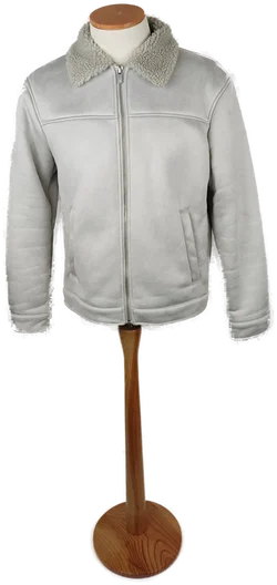 Zara Herrenjacke Grau Wildlederoptik Größe L | Wie Neu - Bild 1
