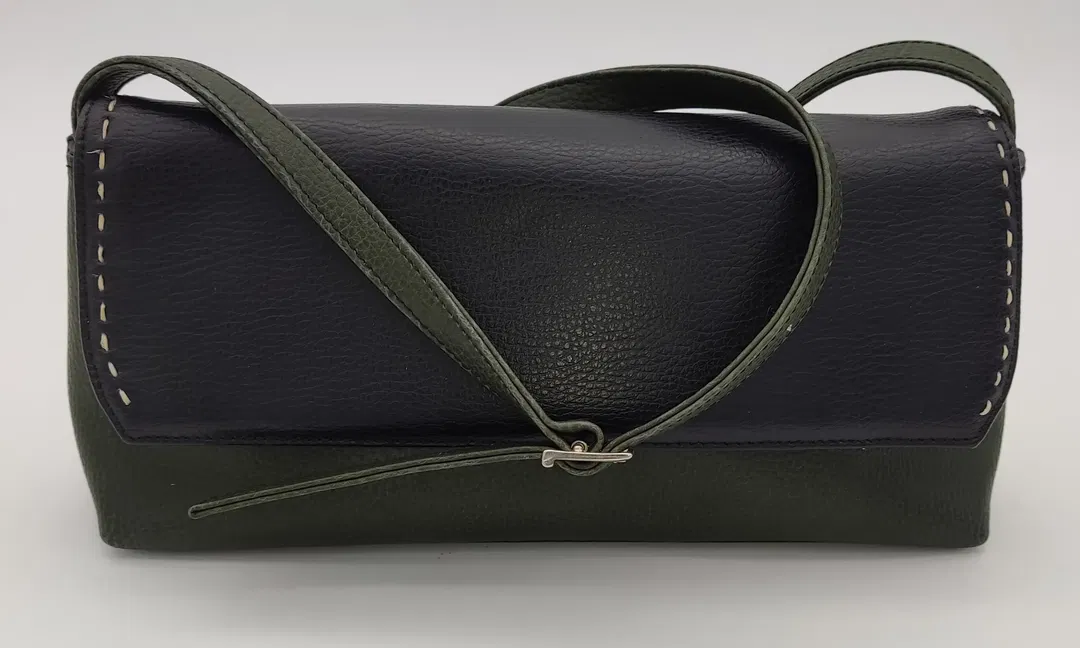 Damenhandtasche olivgrün-schwarz - Bild 4