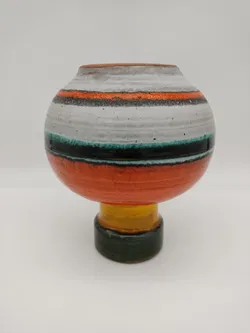 Bunte Mid-Century Keramikvase  - Bild 3