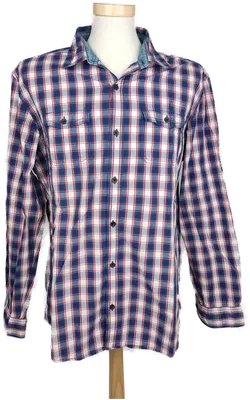 s'Oliver Herren Hemd blau/rot/weiß kariert - XL/52 - Bild 1