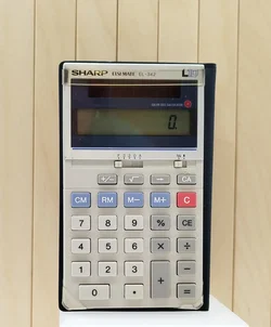 Vintage Taschenrechner Sharp EL-342, solarbetrieben  - Bild 1