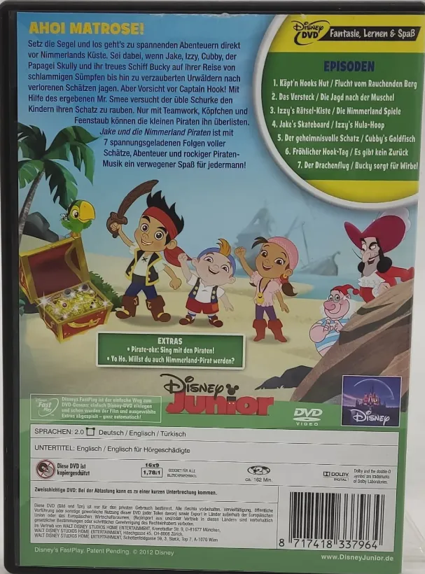DVD Diesny Junior "Jake Nimmerland Piraten" Volume 1 – Bild 2