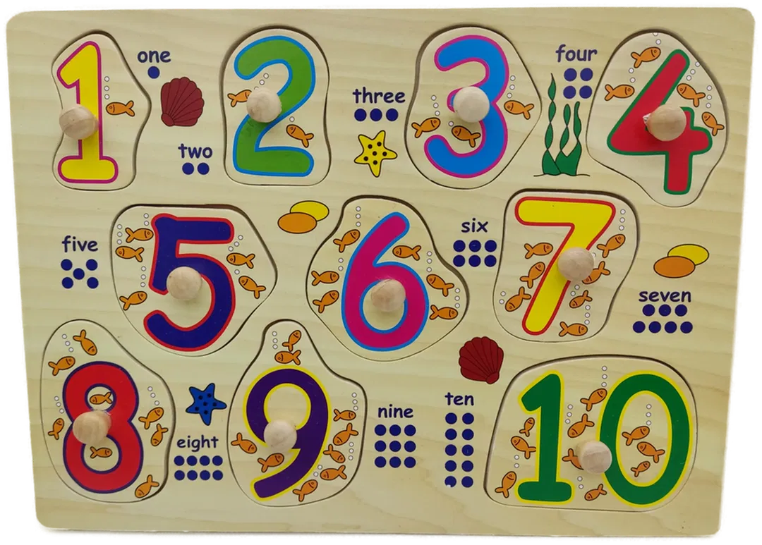 Setzpuzzle Englische Zahlen Holz - Bild 4