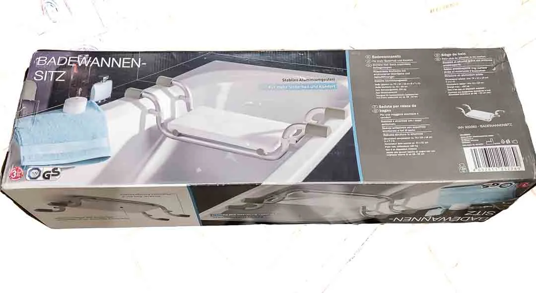 Badewannensitz Aluminium 75x23cm Badhilfe bis 150kg Neu & OVP - Bild 1