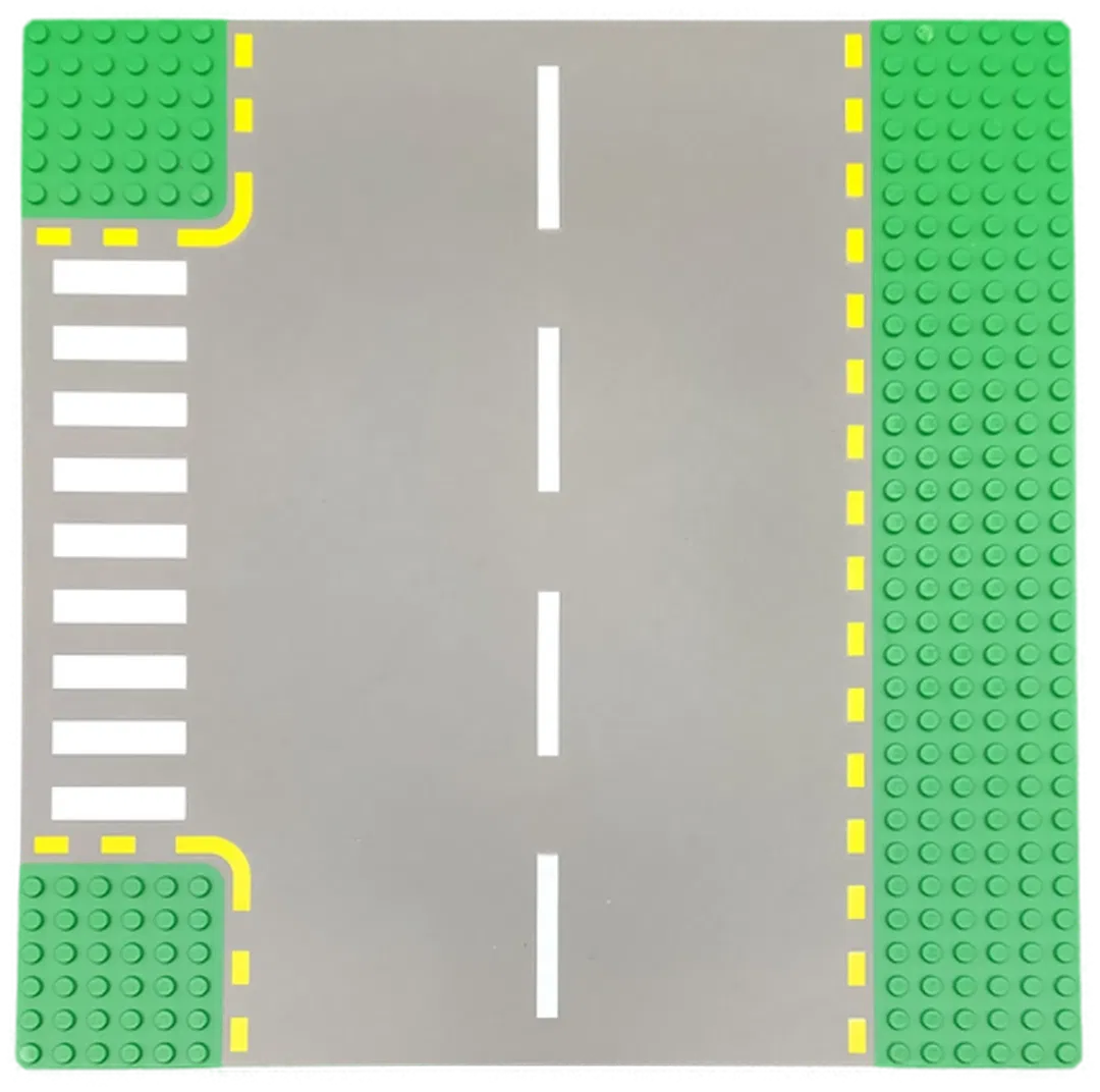 LEGO Grundplatte mit Straße 32 x 32 Noppen grün - Bild 4