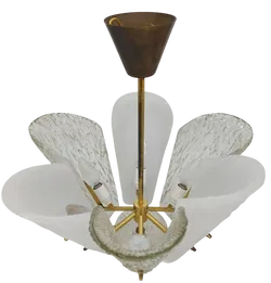 Vintage J. T. Kalmar Milch Glas Deckenlampe - Mid Century - Bild 2