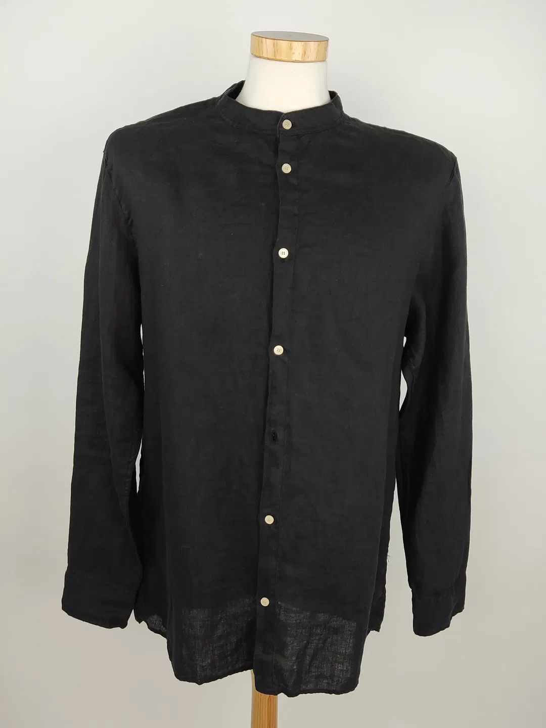 Givn Herren Leinenhemd schwarz - XL / 54 - Bild 1