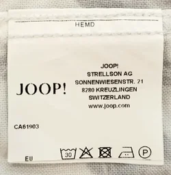 Joop! Herrenhemd gemustert blau/weiß Gr. S – Vorschau 4