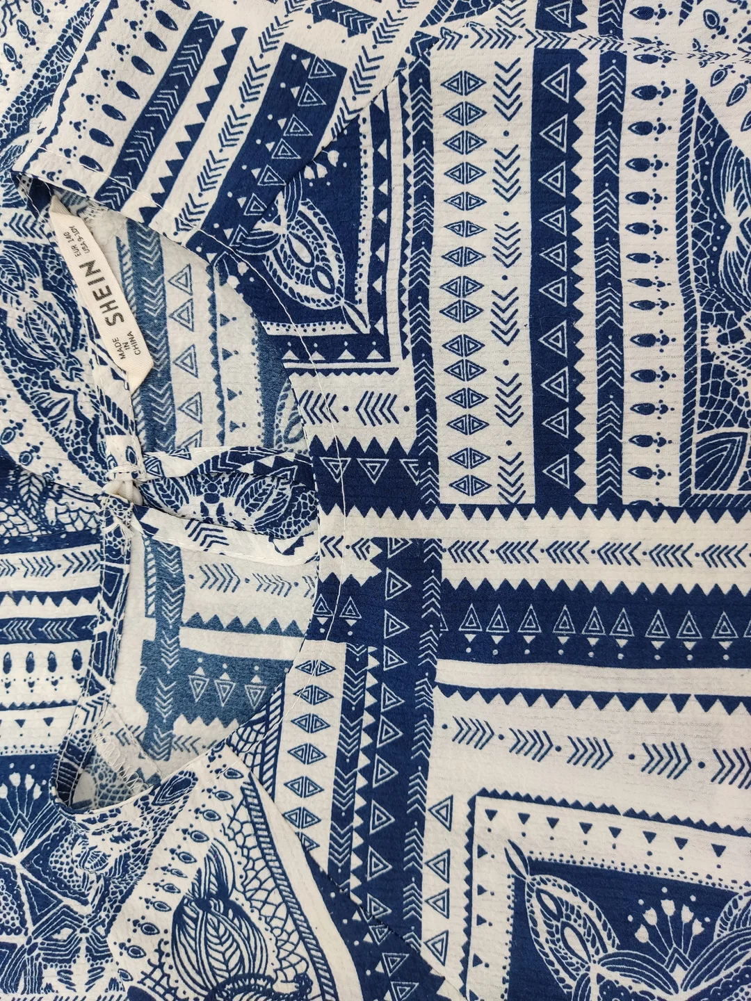 Shein Kinder Kleid weiß/blau Gr. 140 – Bild 3