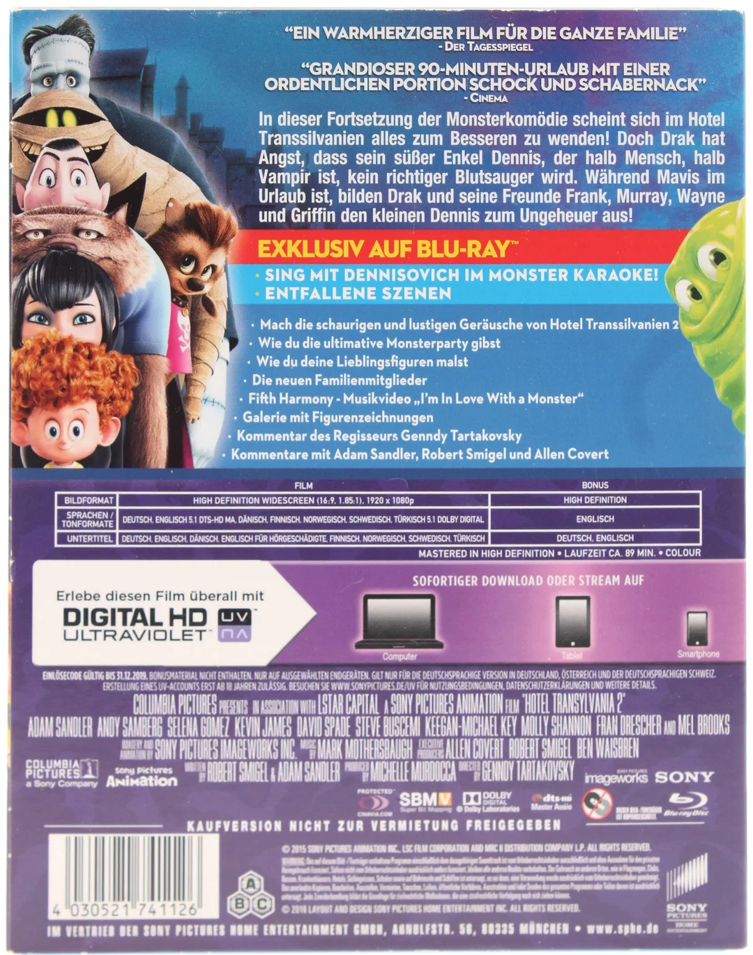 Blu Ray "Hotel Transsilvanien 2" + Digital HD (Ultraviolet) | Familienfilm | FSK 6 – Bild 2