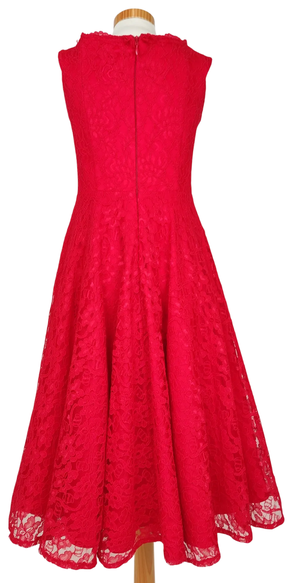 Vintage heine Damen Abendkleid, rot - Gr. S  – Bild 2