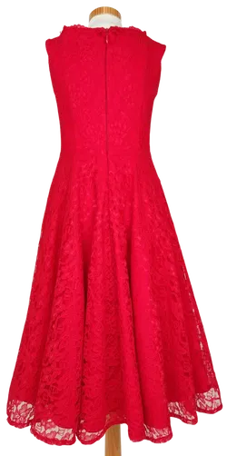 Vintage heine Damen Abendkleid, rot - Gr. S  - Bild 2