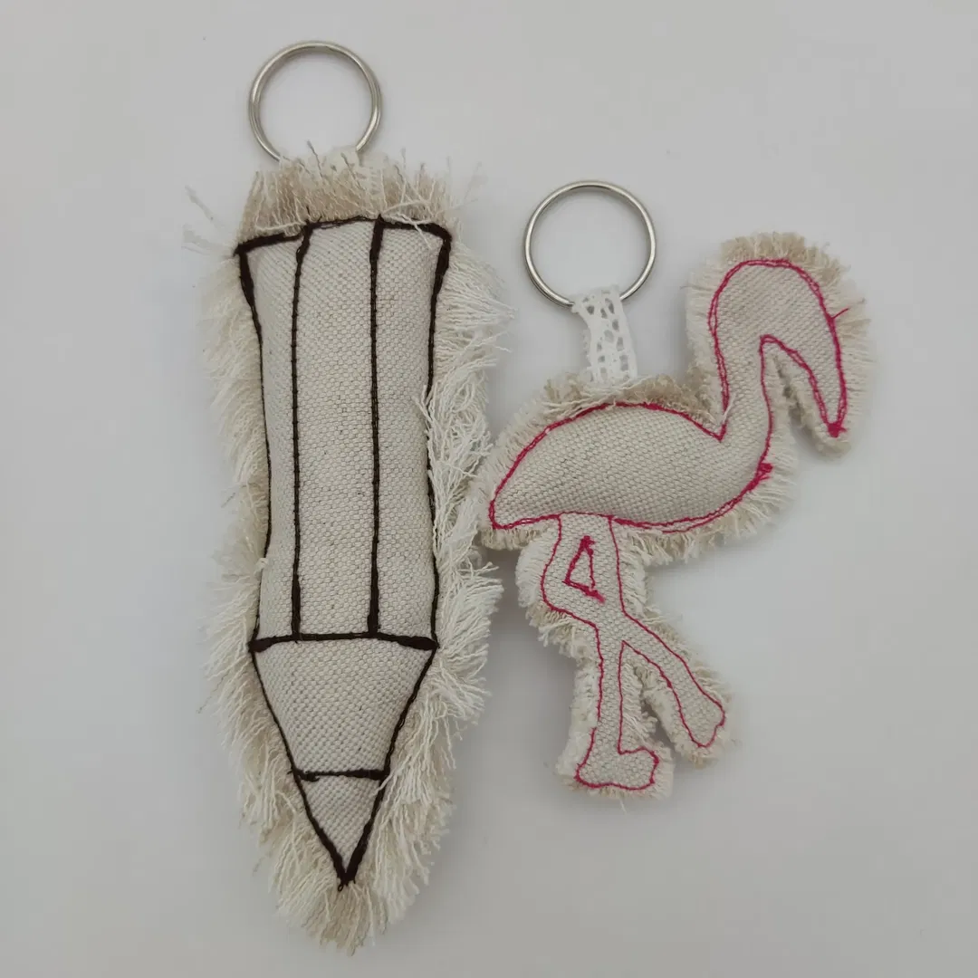 Schlüsselanhänger 2 Stück handgemacht mehrfarbig - Bild 1