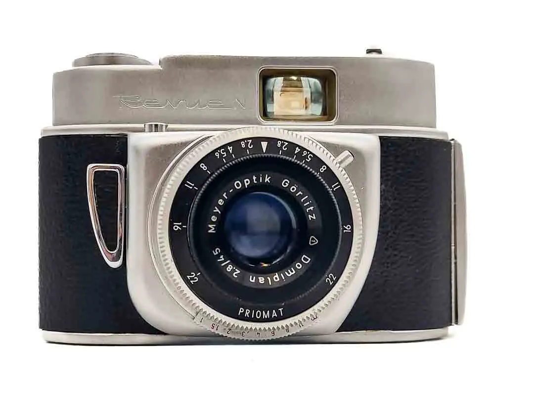 Revue Kompaktkamera mit Domiplan 2.8/45 &  Ledertasche - Bild 3