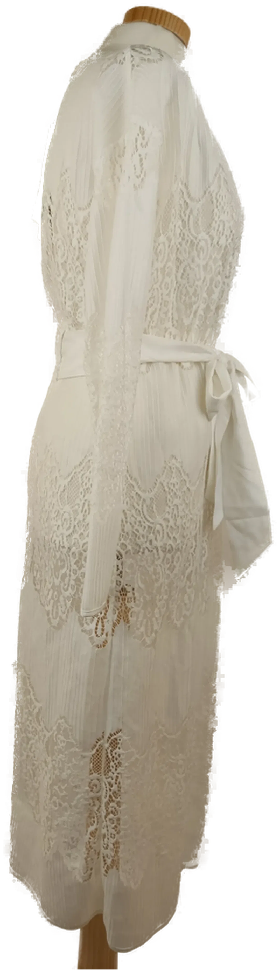 Lost Ink Damen-Morgenmantel / Strandmode weiss - XS/34 – Bild 3