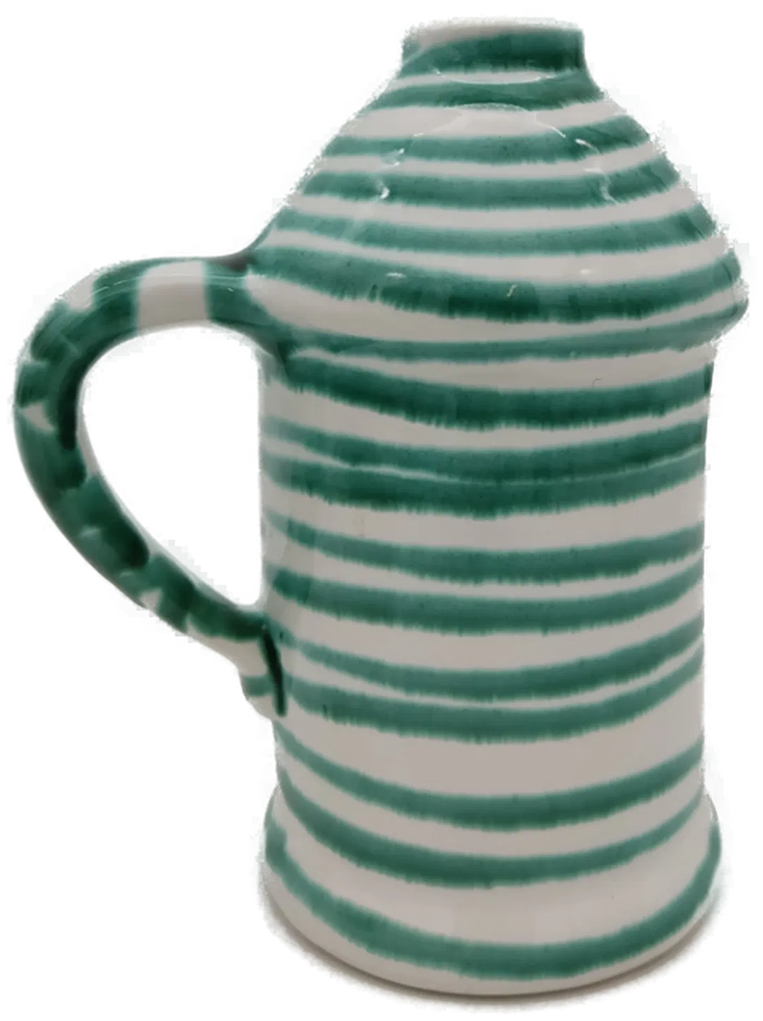 Gmundner Keramik Teelichthalter grün geflammt Höhe: 18 cm - Bild 1