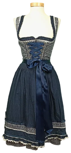 Stockerpoint Damendirndl blau/weiß Gr. 34