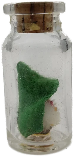 Skandinavische Miniatur-Wichtelfigur in Glasflasche | Geschenkidee - Bild 3