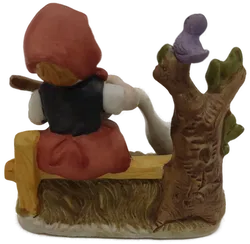 Figuren Mädchen mit Gitarre und Gans im Stil einer Hummel Figur Porzellan/Keramik  - Bild 3