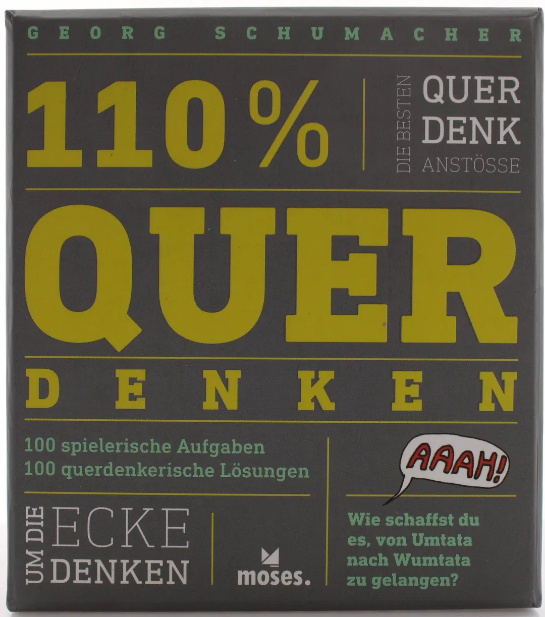 110 % Querdenken – 100 spielerische Aufgaben & Lösungen | Moses Verlag | Denk- & Rätselspiel - Bild 1