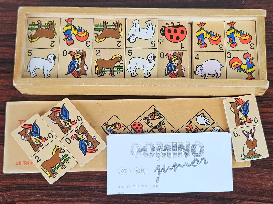 TIER DOMINO - Holzspielzeug -  Gesellschaftsspiel - Bild 1