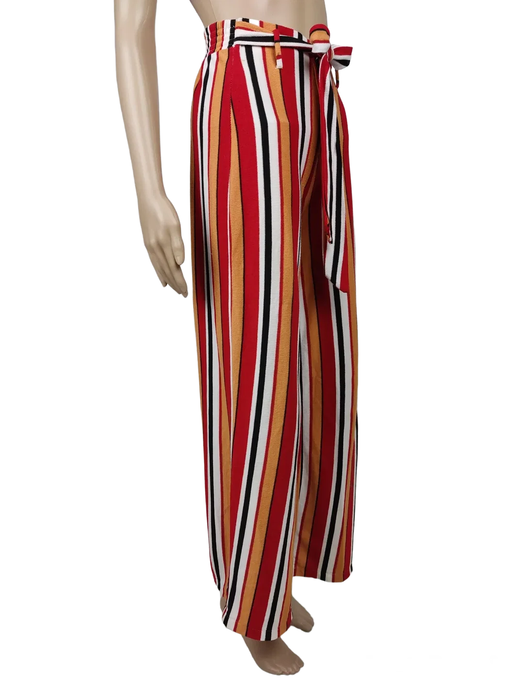 Bershka Damen Strick Hose, rot/braun - Gr. XS – Bild 2