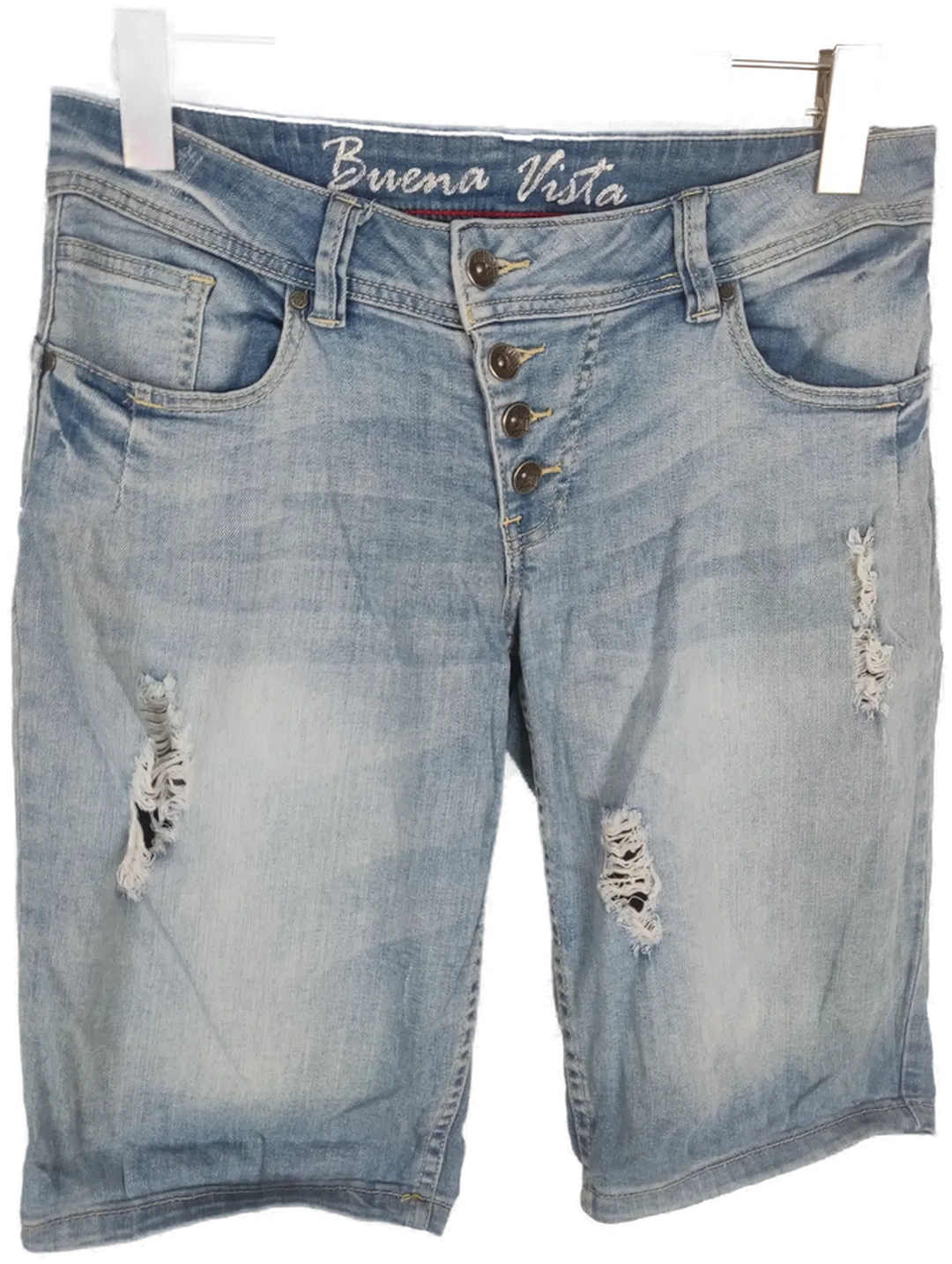 Buena Vista Damen Jeans Shorts, blau, Gr. M, Stretch - Bild 1